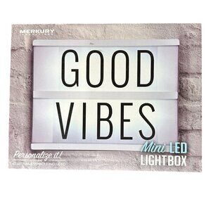 NWT NIB Merkury Innovations Mini LED Light Box with 62 Letters & Symbols